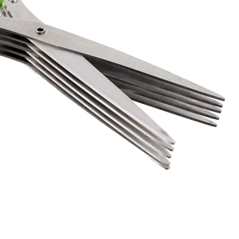 15CMMinced 5 Layers Basil Rosemary Kitchen Multi-Layers scissor Shredded Chopped Scallion Cutter Herb Laver Spices Cook Tool Cut 15CMMinced 5 Layers Basil Rosemary Kitchen Multi-Layers scissor Shredded Chopped Scallion Cutter Herb Laver Spices Cook Tool Cut