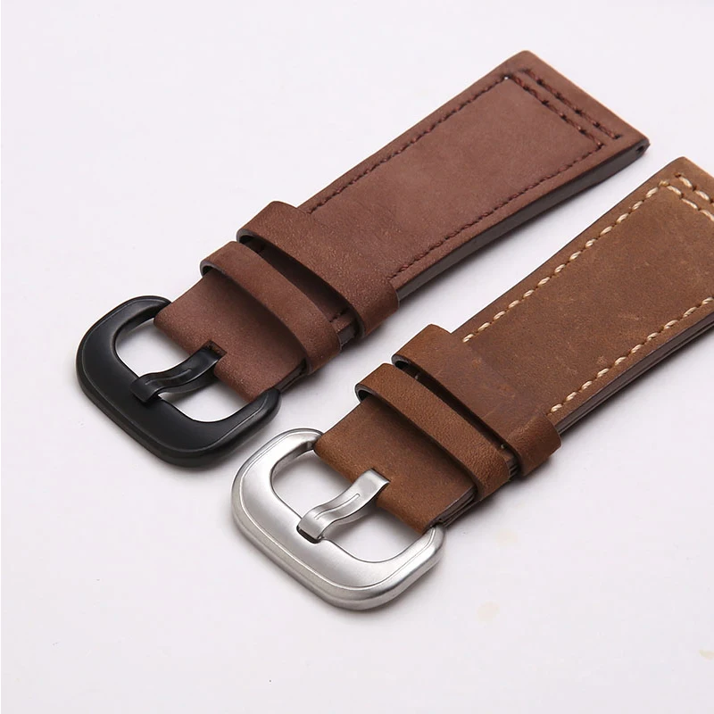 28mm Genuine Cow Leather Real Calf Leather Handmade Watchband Straps For Seven Friday Brown Black Wrist Bracelet Men Women Belt