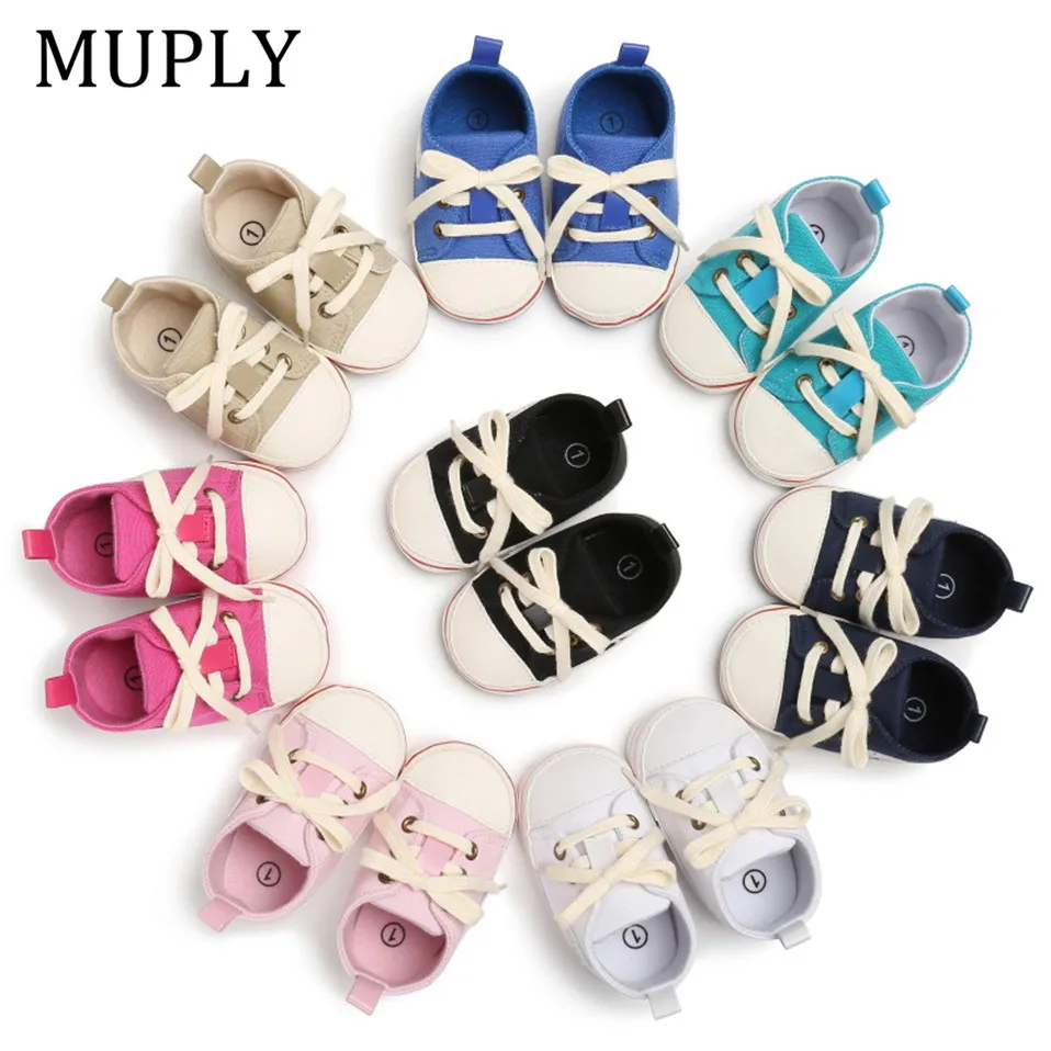 

Baby Canvas Shoes Spring Autumn Anti-Slip Sneaker Baby Boys Girls First Walker Rubber Hard Sole Baby Shoes For Newborn