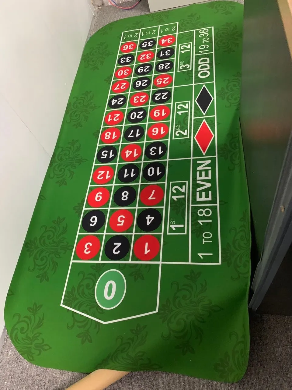 183*90Cm Suede Rubber Square Green Roulette Black Jack Poker Table Mat