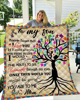 

Dropshipping To My Daughter Son Granddaughter Life Quilt Adults Bed Soft Warm Thin Blanket Cotton Quilt King Size Customize