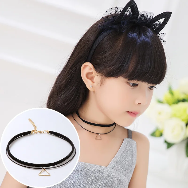 Детское ожерелье, ювелирное ожерелье для девочек с necklace ем для девочек, оснащенное корейской принцессой, модное ожерелье на шею - Окраска металла: Style14