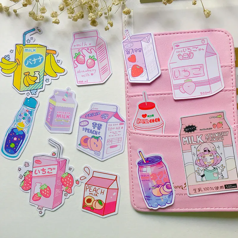 

Colorful Drink Jar StickerS DIY Scrapbooking pink Album journal Diary Happy Planner week Decoration Stickers