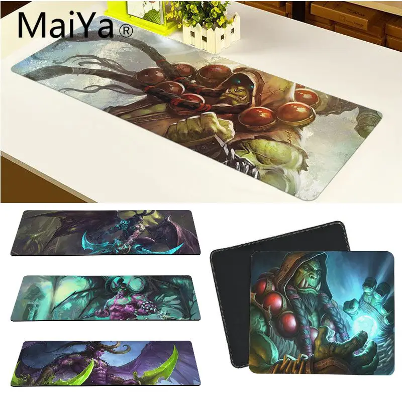 Резиновый компьютерный коврик для мыши Maiya WOW World of Warcraft Thrall Illidan бесплатная