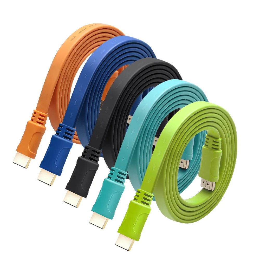 Плоский HDMI кабель 1 4 2 0 V бескислородная медь 4K * 2K 3D изображение шнур Ультра HD 3840*2160