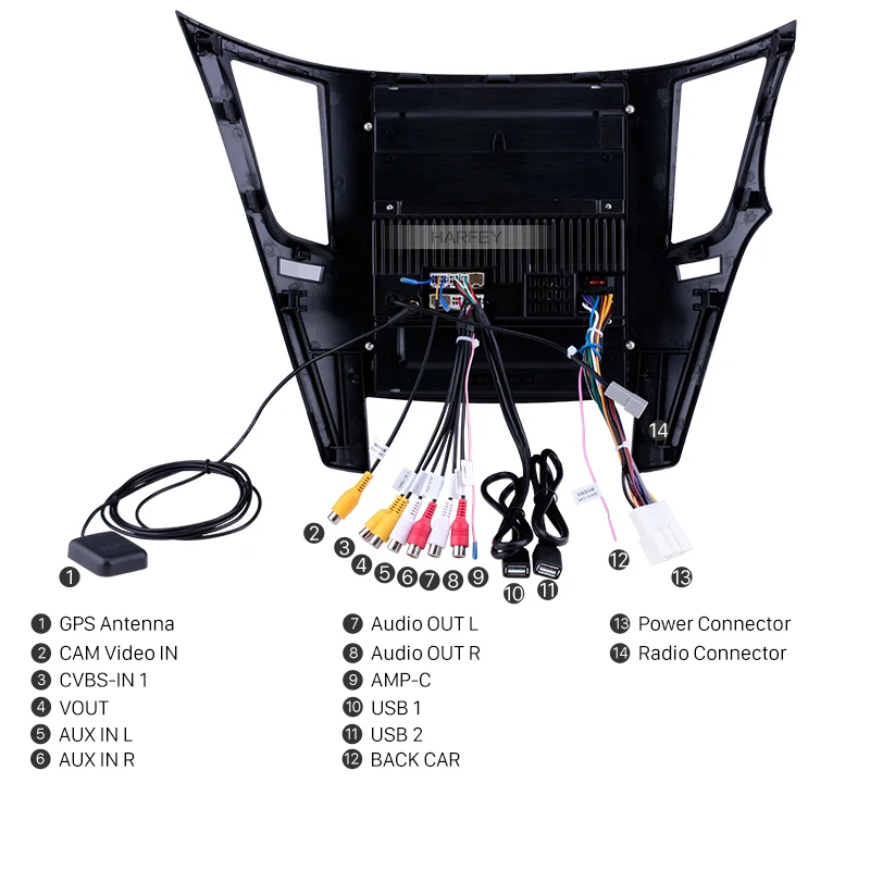 Cheap Harfey For 2010-2013 2014 Subaru Outback Android 9.1 Car Multimedia Player Backup camera Mirror Link FM 9.7" 4G LTE GPS Navi 4