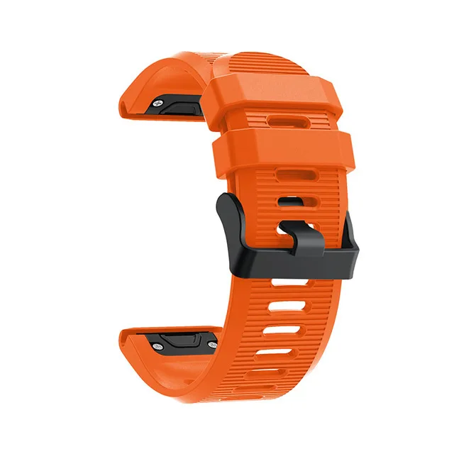 Оранжевый 26 мм ремешок для часов Garmin Fenix 6X pro 5X 5X plus 3 3 HR часы Quick Release силиконовый ремешок Easyfit смарт-Аксессуары - Цвет: Оранжевый