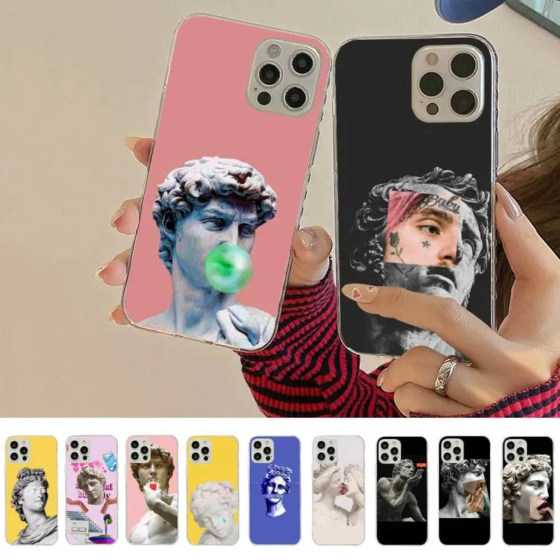Альтернативный чехол для телефона с изображением статуи iPhone 8 7 6S Plus X 5S SE 2020 XR 11 12