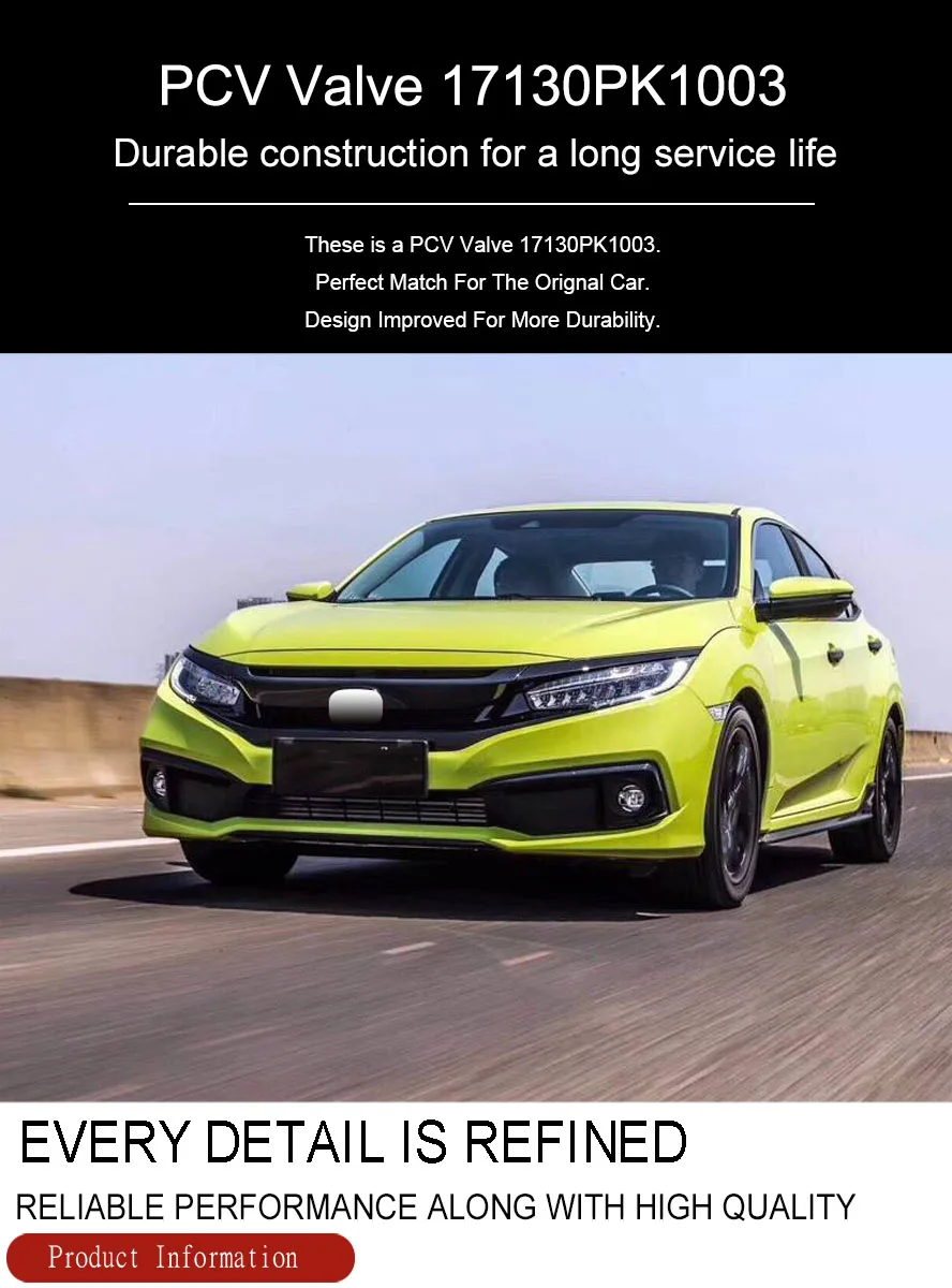 Wooeight 90 Degree Positive Crank Case Ventiliation PCV Valve 17130PK1003 for Honda Civic CR-V Civic Accord Acura Lexus Isuzu (7)