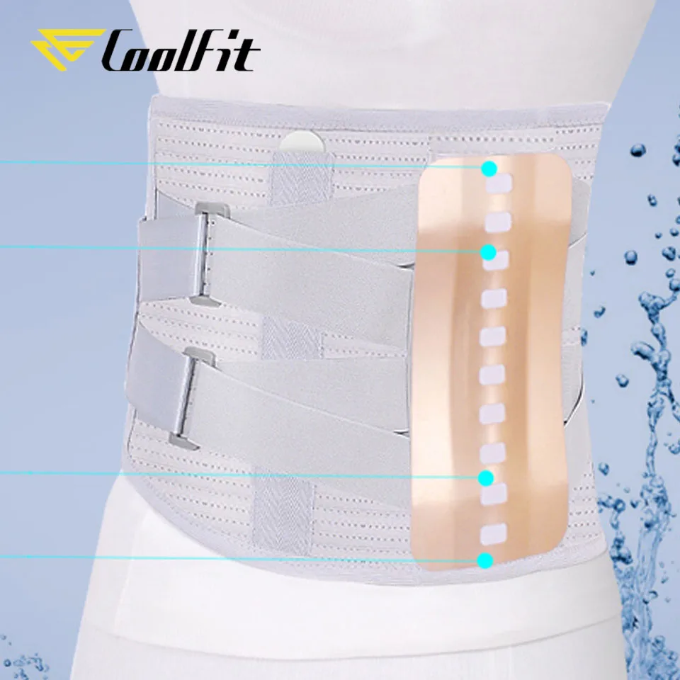 CoolFit ортопедический турмалиновый самонагревающийся Магнитный стальной костяной пояс для поясницы Поясничный поддерживающий пояс для спины с 3 накладками