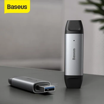 

Baseus USB Card Reader 2 In 1 SD TF Card USB 3.0 External Memory USB Type C Card Readers Adapter for Coputer Laptop Mobile Phone