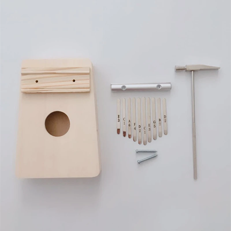 

SevenAngel 10 Keys Kalimba Handwork DIY Kit Basswood Finger Thumb Piano Mbira for Children Kids Gift