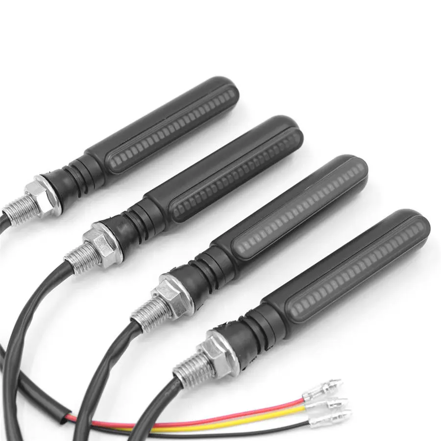 Мотоцикл Скутер Динамический светодиодный индикатор сигнала мигалка+ красный задний стробоскоп