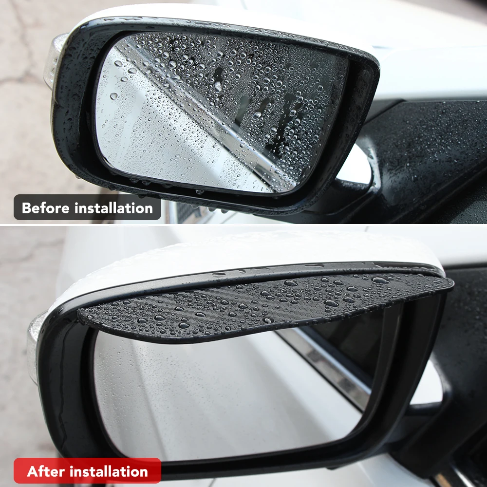 Car Rearview Mirror Protector Rain Eyebrow for Jeep Renegade Grand Cherokee Compass Wrangler JK JI Cherokee XJ Guide