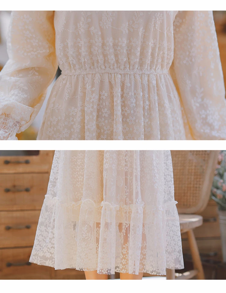Весеннее и летнее кружевное платье, белое платье с расклешенными рукавами и оборками, длинные платья макси