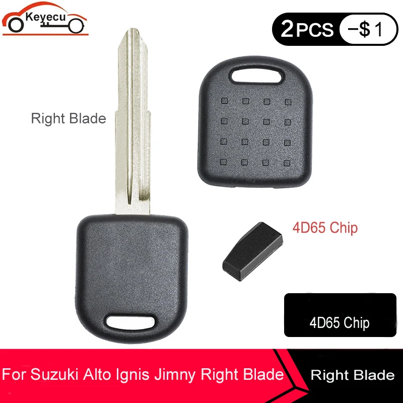 Keyecu Replacement Transponder Car Key Fob With Chip 4d65 Id65 For
