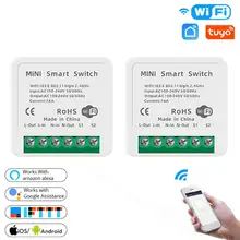 16a/10a 2 vias diy wi fi interruptor de luz inteligente módulo relé casa inteligente tuya app controle remoto funciona com alexa eco casa do google