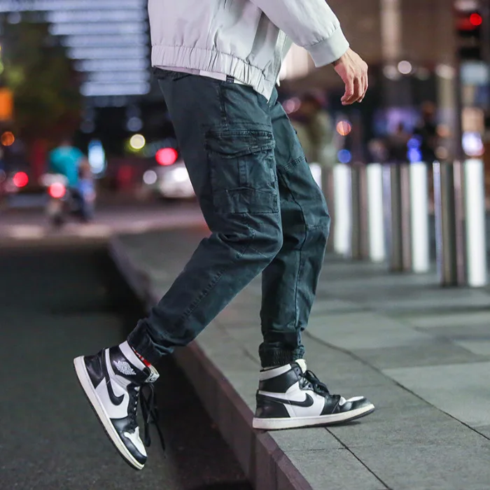 

Bib Overall Men's Popular Brand Casual Pants Loose Straight Ankle Banded Pants Autumn Skateboard Pants Men's Korean-style Trend