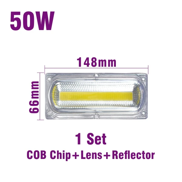 50WLens Светодиодный COB умный чип с отражателем объектива Силиконовое кольцо 30 Вт 50 Вт 70 Вт 100 Вт 150 Вт Холодный теплый белый переменный ток 110 В 220 В подходит для склада - Испускаемый цвет: 50WLens