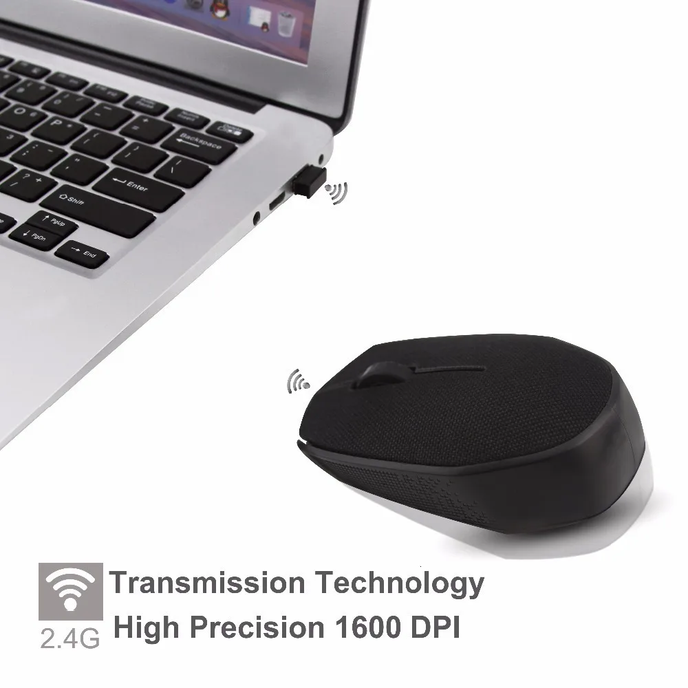 Мини маленькая беспроводная компьютерная мышь, тканевая, противоскользящая, оптическая, USB, 3D мышь, 1600 dpi, регулируемая, для офиса, Mause, для ноутбука, ПК
