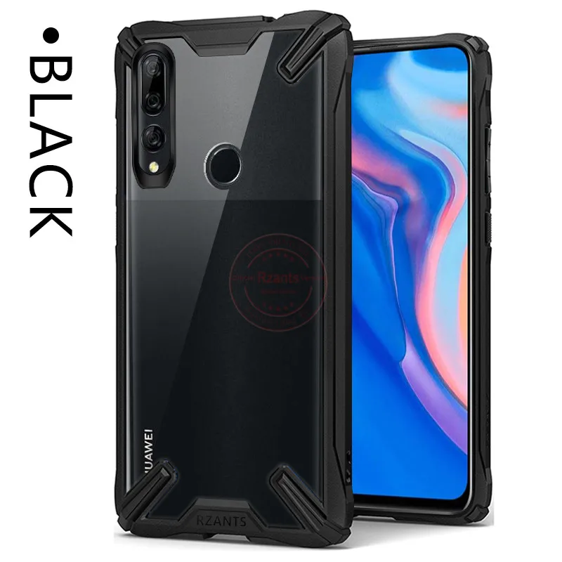 Rzants чехол для телефона huawei Y9 Prime /P Smart Z чехол прозрачный жесткий противоударный усиленные углы прочный тонкий Чехол - Color: Black