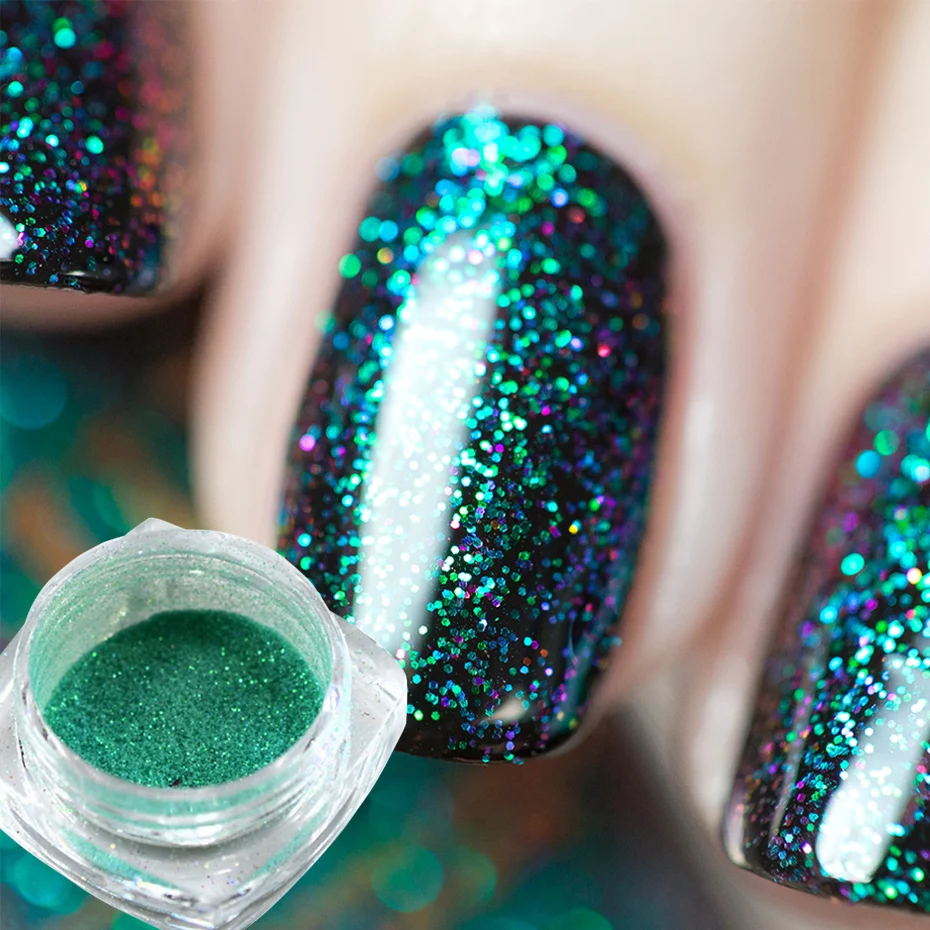 Shimmer Mermaid Nail Glitter Power Aurora Iridescent Sparkles Sequins Paillette Nails Pigment Decoration Manicure CHM/DX-1 1 Box