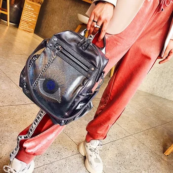 

Multi-purpose Backpack Women 2020 New Dual-purpose Shoulder Trendy Fashion Hot Diamond Wind Hand Bag Backpack Female Bags Bolsos