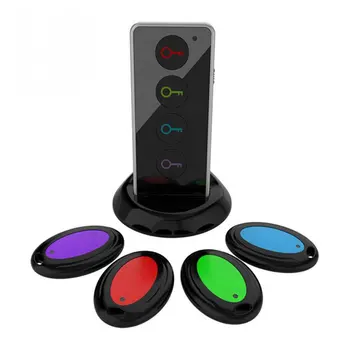 

4 in 1 Advanced Wireless Key Finder Remote Key Locator Phone Wallets Anti-Lost with Torch function 4 receivers and 1 dock