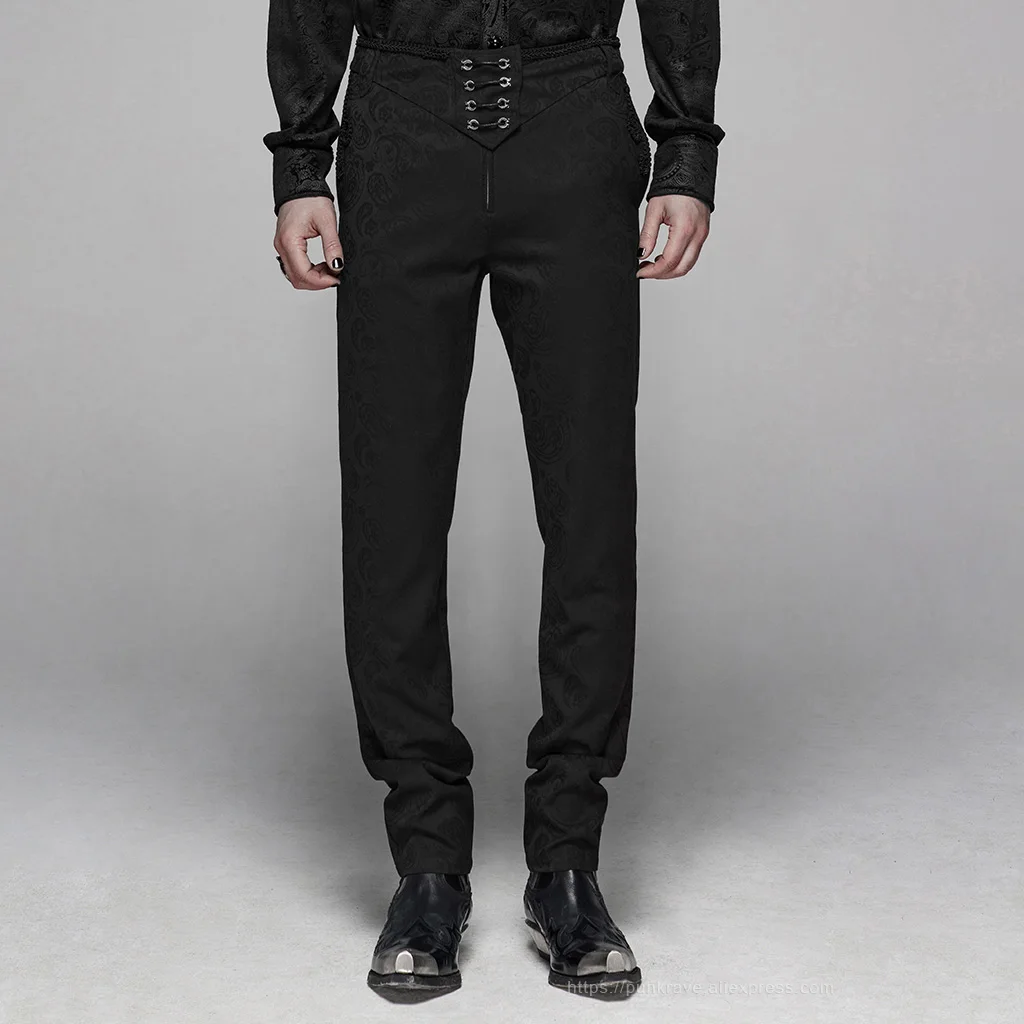 black suit trousers men's