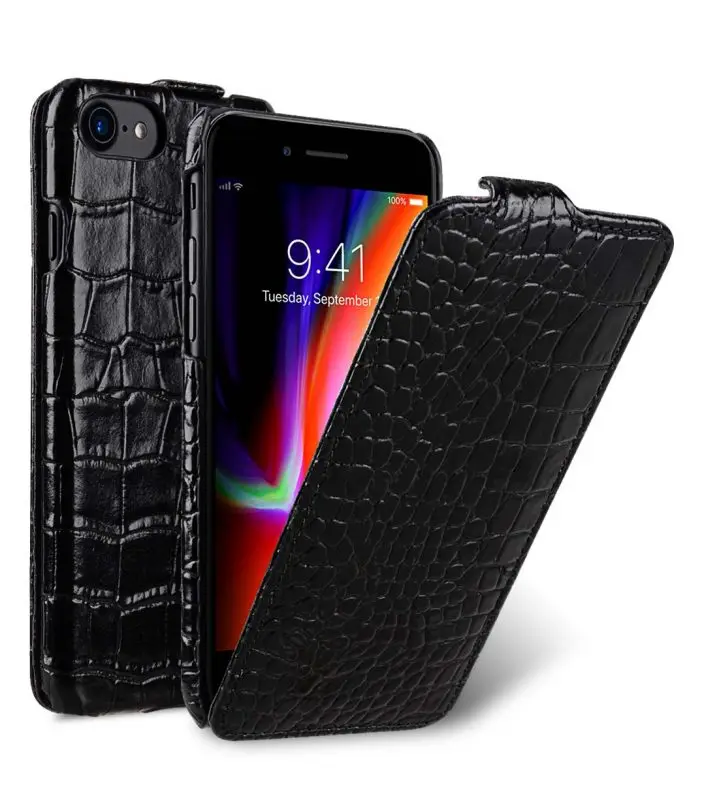 Вертикальный Открытый Чехол книжка из натуральной кожи для iPhone 5 5S SE 4 0 ''из