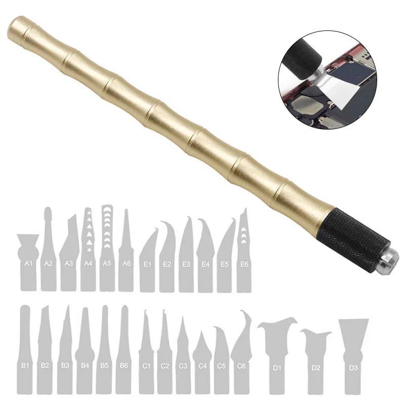

28 in 1 Pry Knife IC Chip CPU Remover Tool Mobile Phone Motherboard Repair Chip Metal Squeegee Spatula Disassembly Tools