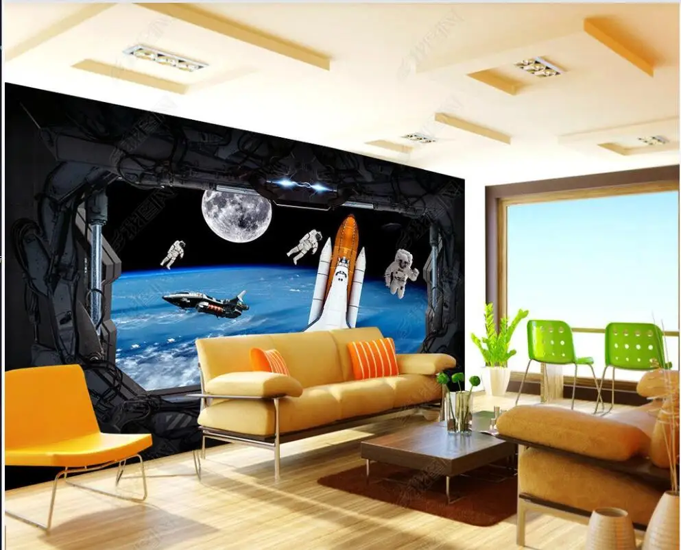 

3d фотообои для стен в рулонах, настенные комнатные 3D-панели на стену, космическая планета, космическое пространство, для гостиной, домашний декор