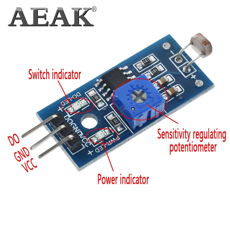 AEAK светочувствительный модуль датчика светильник модуль обнаружения для Arduino