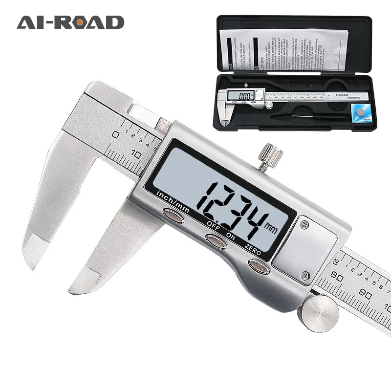 

Stainless Steel Digital Display Caliper150mm Fraction / Inch High Precision MicrometerDepth Measuring Tool LCD Vernier Caliper