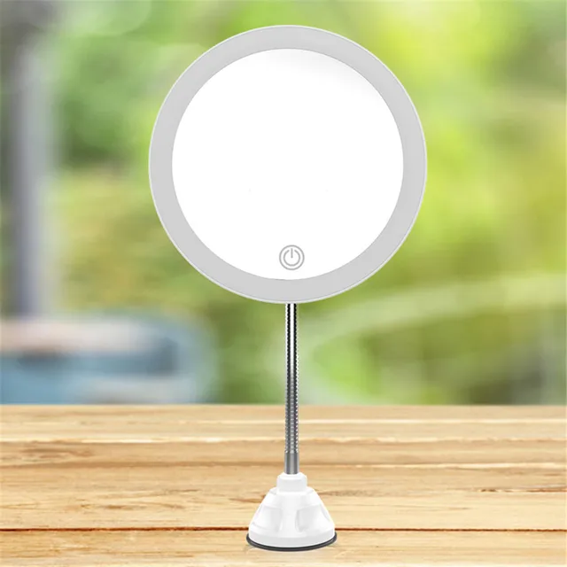 $US $35.78  High Quality Fashion LED Daylight Makeup Vanity Mirror Suction Up Base 5X Magnification Beauty Bath