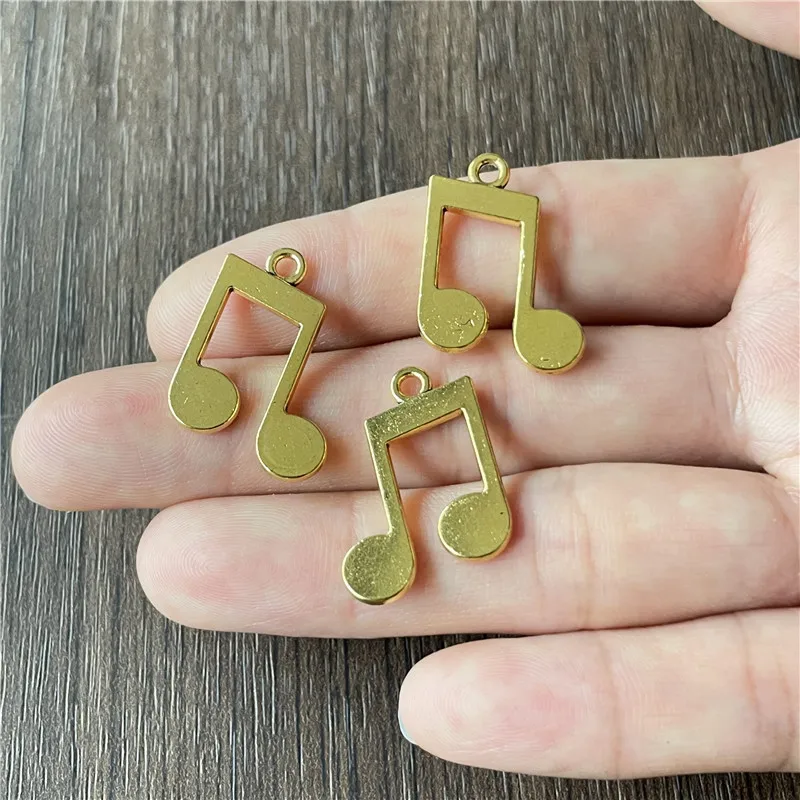 Ju Yuan 120pcs charm note music pendant for jewelry making DIY handmade bracelet necklace accessories metal material