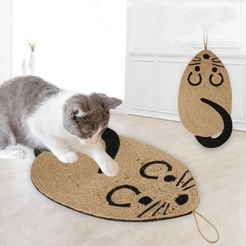 

Cute Mouse Shape Cat Scratcher Board Scratch Post Mat Toy For Tower Climbing Tree Pad Pet Cooling Mat Cat Grinding Nails Toy