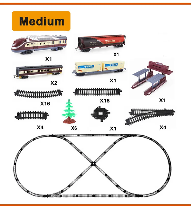 Электрический игрушечный поезд рельсы детская железная дорога железнодорожные пути набор модели железной дороги набор поездов для детей Детские радиоуправляемые поезда игрушки модель
