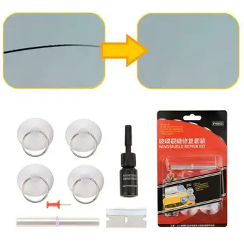 

Set Glass repair tool Adhesives Sealants Windscreen Kit For Chip&Crack Restore