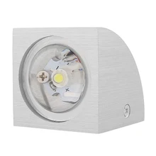 Современный светодиодный настенный мини-светильник, настенный светильник, лампа для коридора, энергосберегающая лампа для помещений, теплый белый, 1х 3W, стекло/алюминий