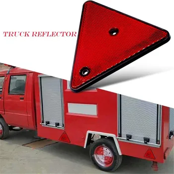

Triangular Red Reflector Screw Fit Rear Triangle Warning Board Reflective Strips Safety Marker For Truck Trailer Warninng
