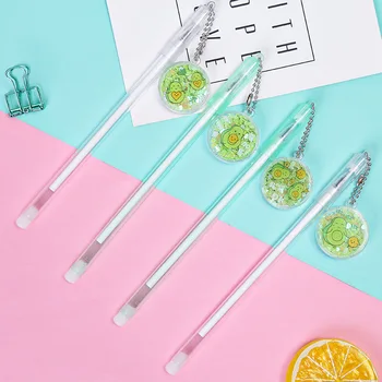 

4 pcs/lot Cute Avocado Sequins Pendant black Ink Gel Pen School Office Supply Gift Stationery Papelaria Escolar gift