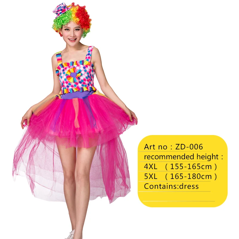 Праздничный смешной костюм клоуна для костюмированной вечеринки, костюм Джокера для взрослых женщин и мужчин, вечерние костюмы для костюмированной вечеринки, костюм клоуна - Цвет: ZD-006