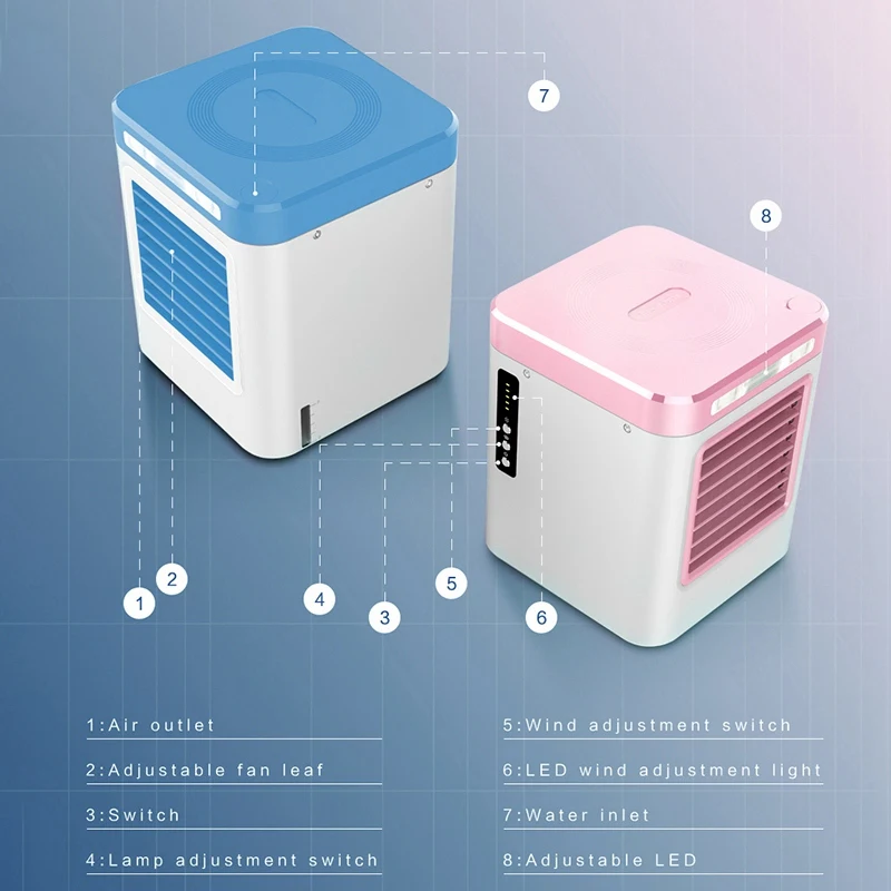 Mini Usb Charging Home Silent Portable Cooling Power Saving Air Conditioning Fan