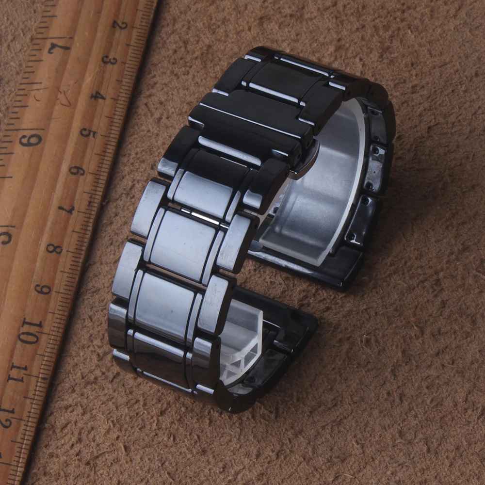 Ремешок для часов черный керамический браслет Gear S2 S3 Galaxy 20 мм 21 22 23 24 | Наручные