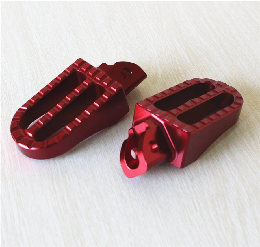 Красный Мотокросс широкий жира подножки подножка для Yamaha PW50 PW80, TW200, TT-R50E, TT-R90E для Honda XR50 XR70 CRF50F CRF70F CRF80F