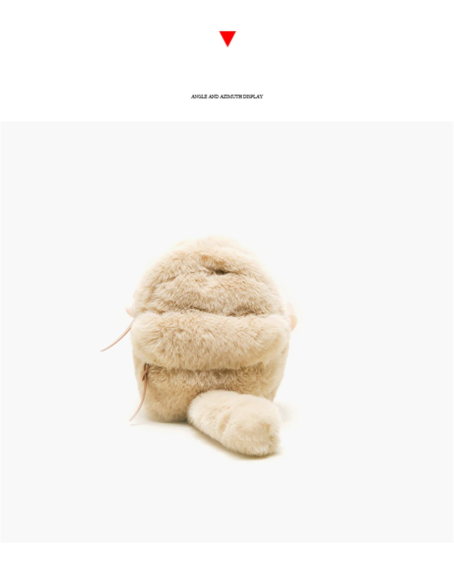 

handbags autumn and winter soft cute little tail cross bag fluffy kitten bag mini girls heart bag Free Mailing