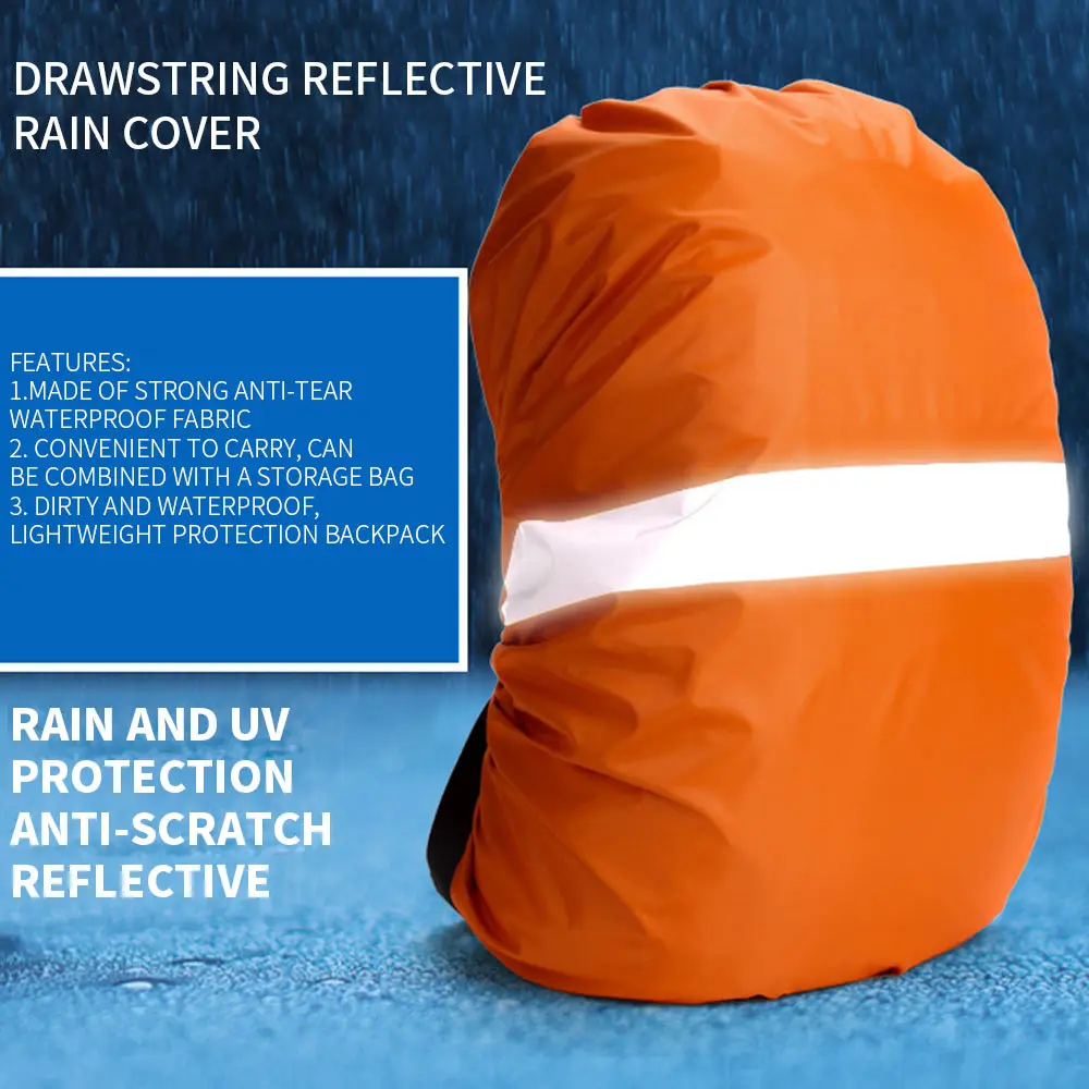 

60L Reflective Rain Cover Backpack, 20L 35L 45L Waterproof Bag Cover,Outdoor Camping Hiking Climbing Dustproof Case for Backpack