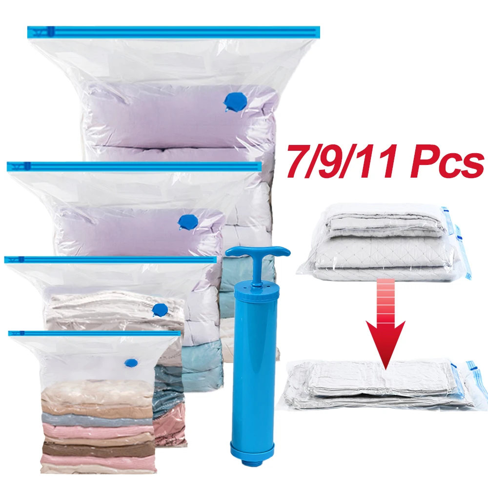 Reusable Thickened Vacuum Bags for Clothes Storage Bag with Valve
