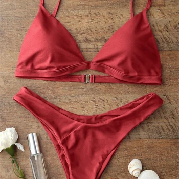 

Women Micro Bikini 2020 Set Swimwear Push Up Solid Beach Bathing Suit Brazilian Thong Swimsuit for Girls Bikini Swim Suit Femme